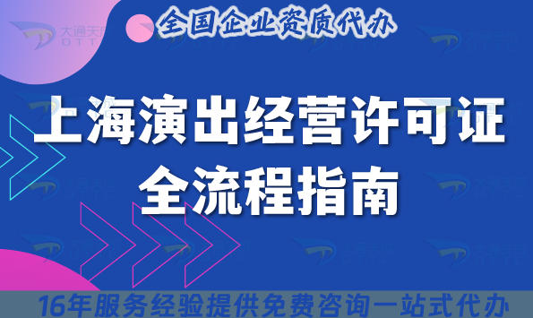 上海演出经营许可证全流程指南 ,25年申请条件及应用场景